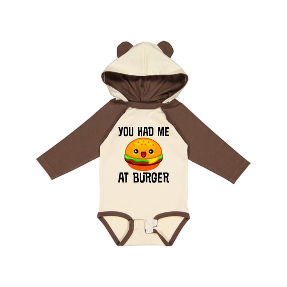 Inktastic You Had Me at Burger Boys or Girls Long Sleeve Baby Bodysuit
