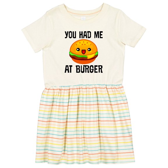 Inktastic You Had Me at Burger Girls Toddler Dress