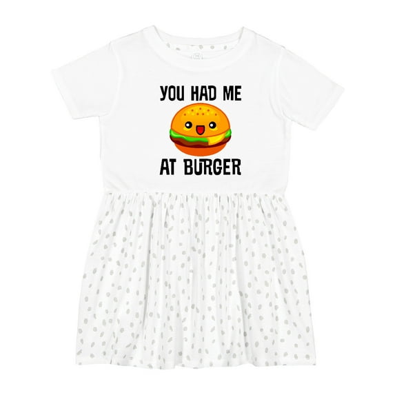 Inktastic You Had Me at Burger Girls Toddler Dress
