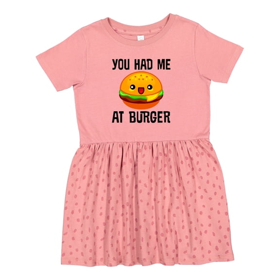 Inktastic You Had Me at Burger Girls Toddler Dress