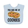 thumbnail image 1 of Inktastic You Had Me at Cookies Boys or Girls Baby Bib, 1 of 4