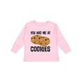 thumbnail image 1 of Inktastic You Had Me at Cookies Boys or Girls Long Sleeve Toddler T-Shirt, 1 of 5