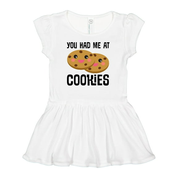 Inktastic You Had Me at Cookies Girls Baby Dress