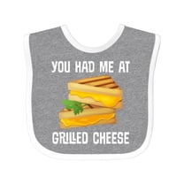 Inktastic You Had Me at Grilled Cheese Sandwich Boys or Girls Baby Bib