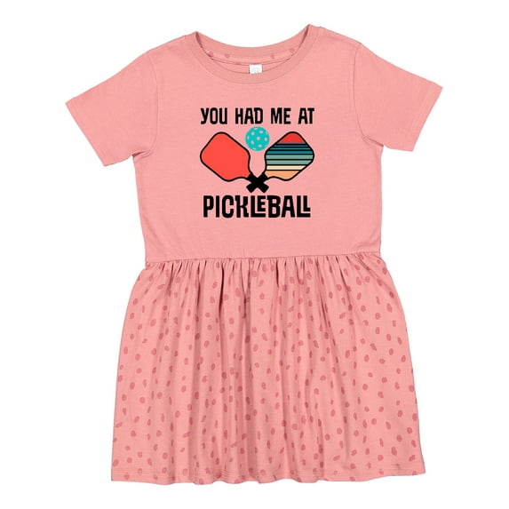 Inktastic You Had Me at Pickleball Girls Toddler Dress