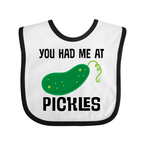 Inktastic You Had Me at Pickles Boys or Girls Baby Bib