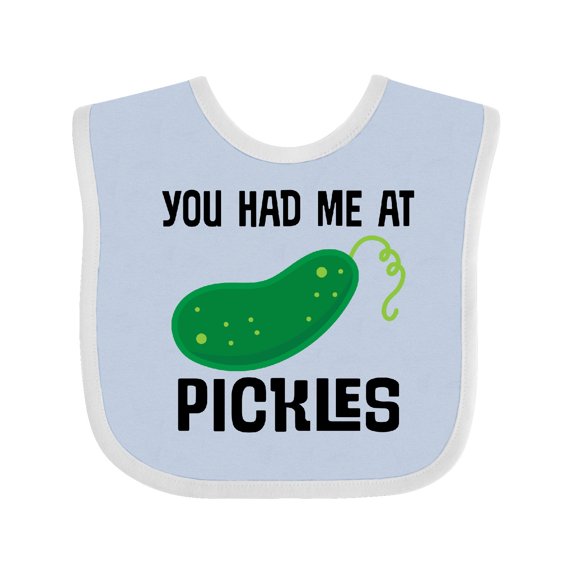 Inktastic You Had Me at Pickles Boys or Girls Baby Bib