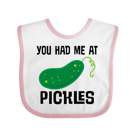 Inktastic You Had Me at Pickles Boys or Girls Baby Bib