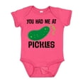 thumbnail image 1 of Inktastic You Had Me at Pickles Boys or Girls Baby Bodysuit, 1 of 5