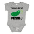 thumbnail image 1 of Inktastic You Had Me at Pickles Boys or Girls Baby Bodysuit, 1 of 5