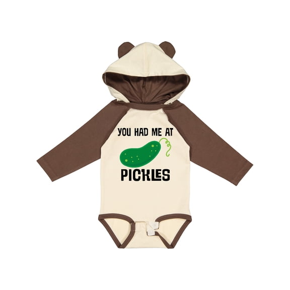 Inktastic You Had Me at Pickles Boys or Girls Long Sleeve Baby Bodysuit
