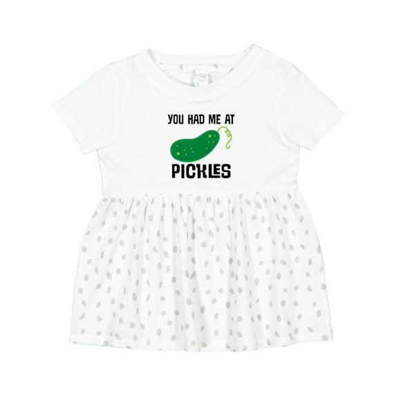 Inktastic You Had Me at Pickles Girls Baby Dress
