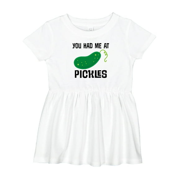 Inktastic You Had Me at Pickles Girls Baby Dress