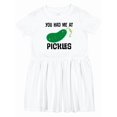 thumbnail image 1 of Inktastic You Had Me at Pickles Girls Toddler Dress, 1 of 5