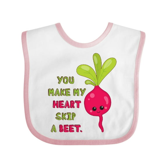 Inktastic You Make My Heart Skip a Beet Boys or Girls Baby Bib