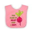 thumbnail image 1 of Inktastic You Make My Heart Skip a Beet Boys or Girls Baby Bib, 1 of 4