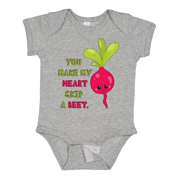 Inktastic You Make My Heart Skip a Beet Boys or Girls Baby Bodysuit