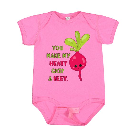 Inktastic You Make My Heart Skip a Beet Boys or Girls Baby Bodysuit