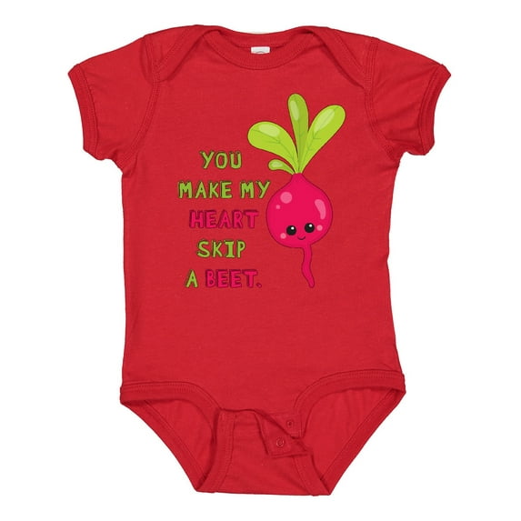 Inktastic You Make My Heart Skip a Beet Boys or Girls Baby Bodysuit