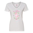 thumbnail image 1 of Inktastic You are Magical Pink and White Unicorn with Flowers Women's V-Neck T-Shirt, 1 of 5