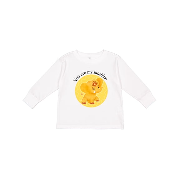 Inktastic You are my sunshine Elephant Etana Yellow and Cute Boys or Girls Long Sleeve Toddler T-Shirt