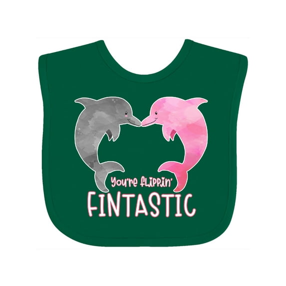 Inktastic You're Flippin' Fintastic Dolphins Boys or Girls Baby Bib
