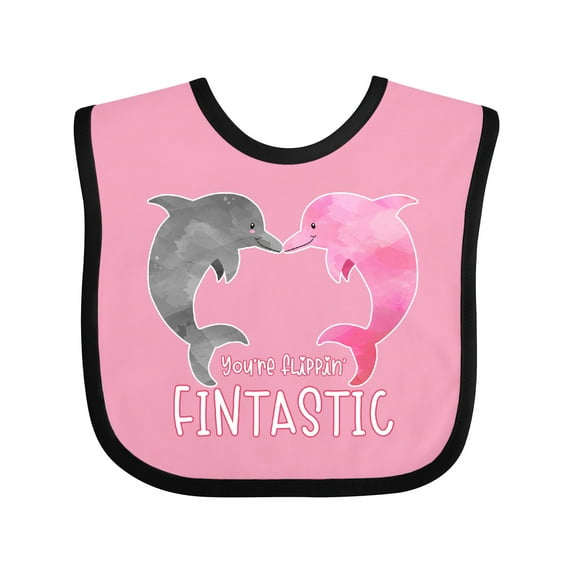 Inktastic You're Flippin' Fintastic Dolphins Boys or Girls Baby Bib