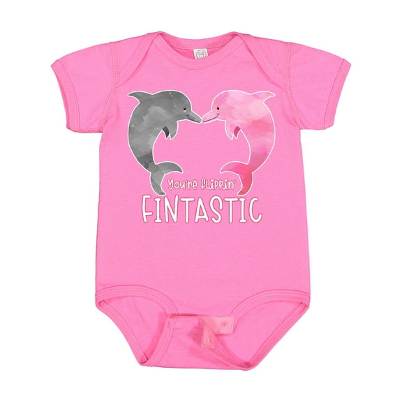 Inktastic You're Flippin' Fintastic Dolphins Boys or Girls Baby Bodysuit