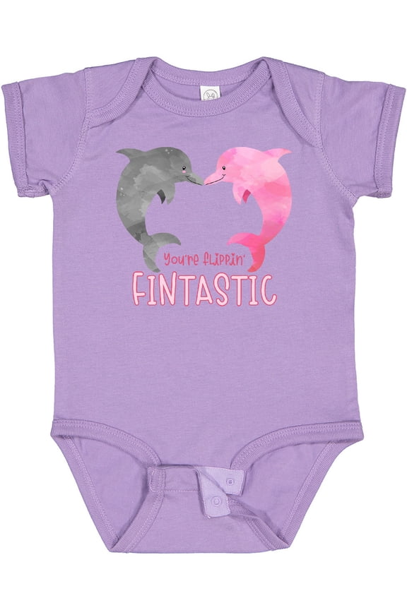 You're Flippin' Fintastic Dolphins Boys or Girls Baby Bodysuit