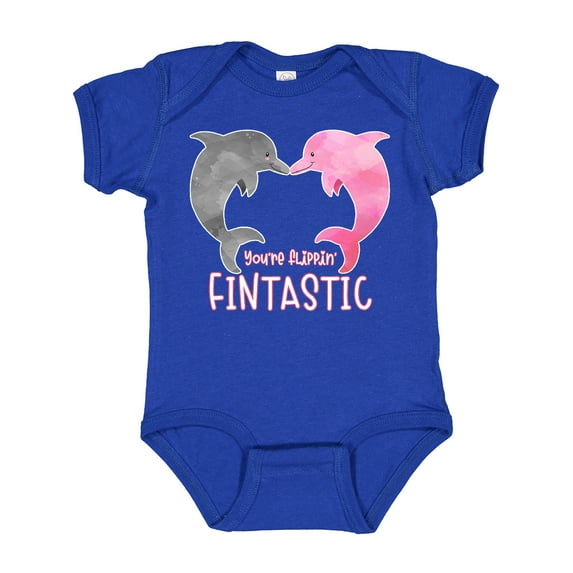 Inktastic You're Flippin' Fintastic Dolphins Boys or Girls Baby Bodysuit