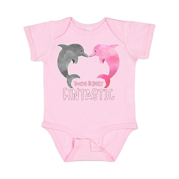 Inktastic You're Flippin' Fintastic Dolphins Boys or Girls Baby Bodysuit