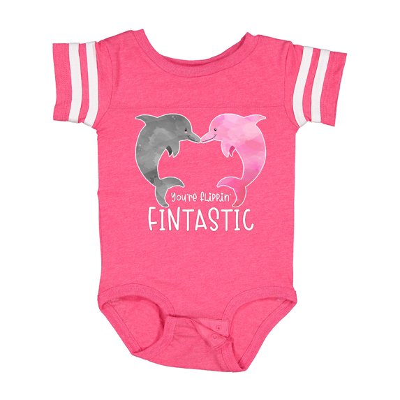 Inktastic You're Flippin' Fintastic Dolphins Boys or Girls Baby Bodysuit