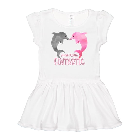 Inktastic You're Flippin' Fintastic Dolphins Girls Baby Dress