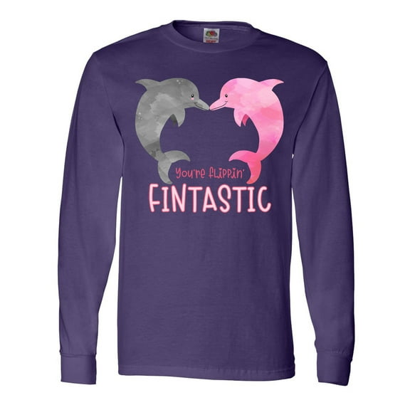 Inktastic You're Flippin' Fintastic Dolphins Long Sleeve T-Shirt