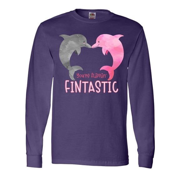 Inktastic You're Flippin' Fintastic Dolphins Long Sleeve T-Shirt