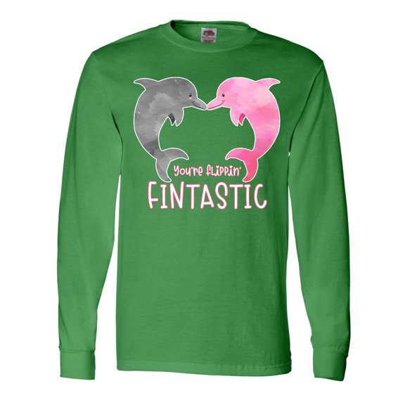 Inktastic You're Flippin' Fintastic Dolphins Long Sleeve T-Shirt