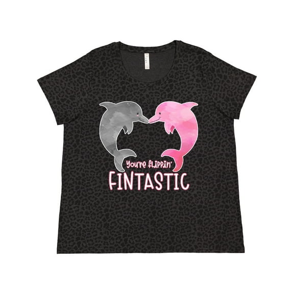 Inktastic You're Flippin' Fintastic Dolphins Women's Plus Size T-Shirt