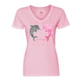 thumbnail image 1 of Inktastic You're Flippin' Fintastic Dolphins Women's V-Neck T-Shirt, 1 of 5
