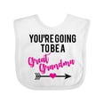 thumbnail image 1 of Inktastic You're Going to Be a Great Grandma Boys or Girls Baby Bib, 1 of 4