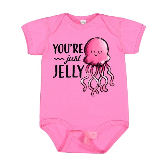 Inktastic You're Just Jelly with Pink Jellyfish Boys or Girls Baby Bodysuit