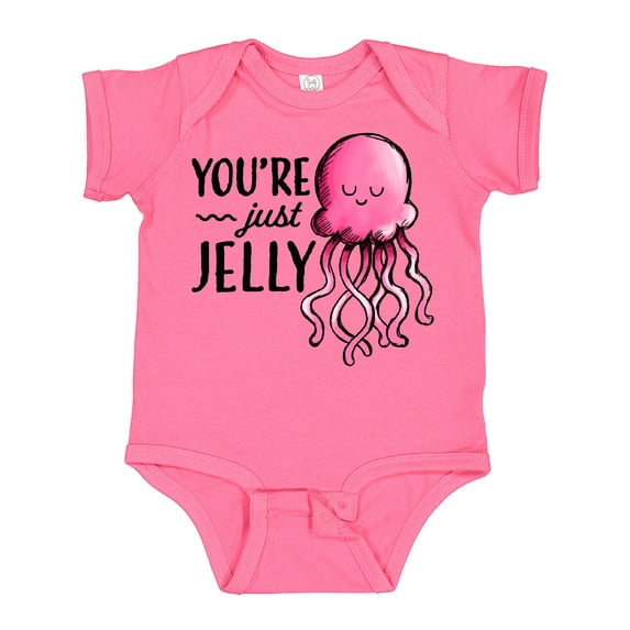 Inktastic You're Just Jelly with Pink Jellyfish Boys or Girls Baby Bodysuit