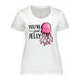 thumbnail image 1 of Inktastic You're Just Jelly with Pink Jellyfish Women's Plus Size T-Shirt, 1 of 5