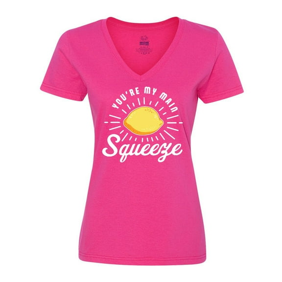 Inktastic You're My Main Squeeze with Lemon Women's V-Neck T-Shirt