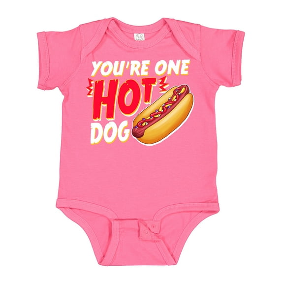 Inktastic You're One Hot Dog White Boys or Girls Baby Bodysuit