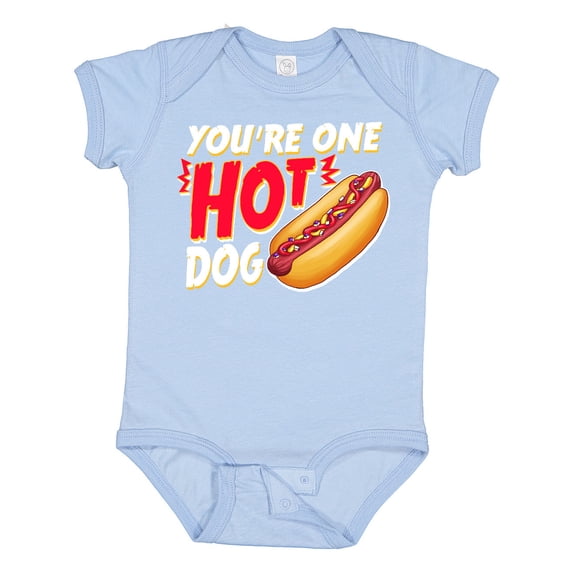 Inktastic You're One Hot Dog White Boys or Girls Baby Bodysuit