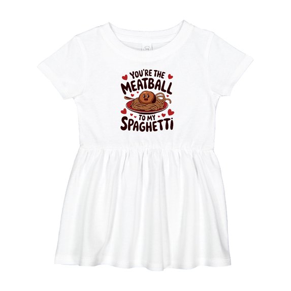 Inktastic You're the Meatball to My Spaghetti Cute Food Pun Girls Baby Dress