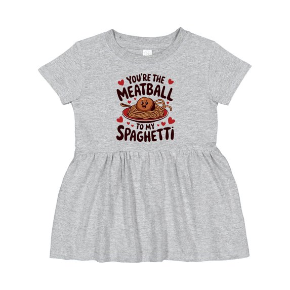 Inktastic You're the Meatball to My Spaghetti Cute Food Pun Girls Baby Dress