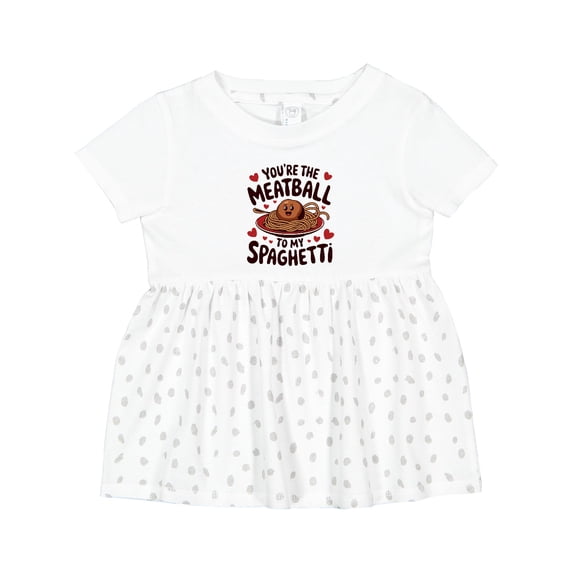Inktastic You're the Meatball to My Spaghetti Cute Food Pun Girls Baby Dress