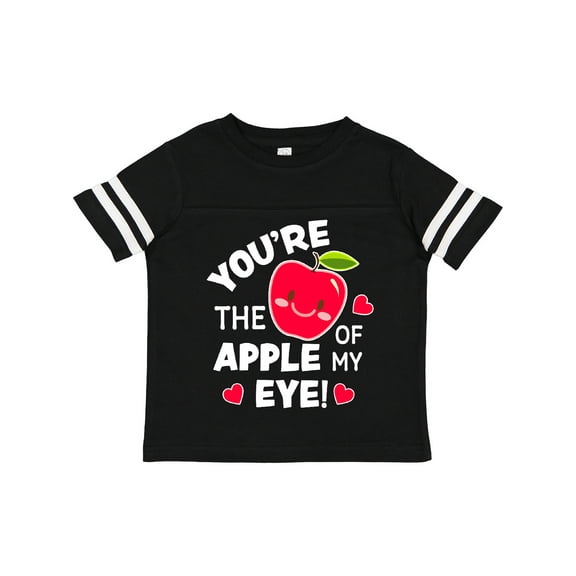 Inktastic Youre The Apple of My Eye Valentine Pun with Cute Apple Boys or Girls Toddler T-Shirt