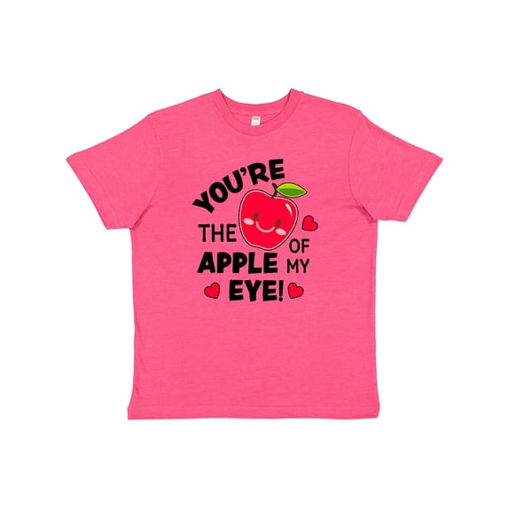 Inktastic Youre The Apple of My Eye Valentine Pun with Cute Apple Youth T-Shirt